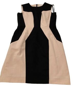 Calvin Klein Colorblock Geometric Sheath Dress Black Pink Size 2